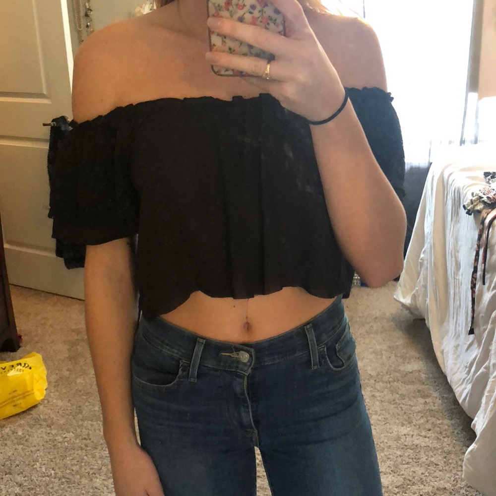 Off the shoulder crop top